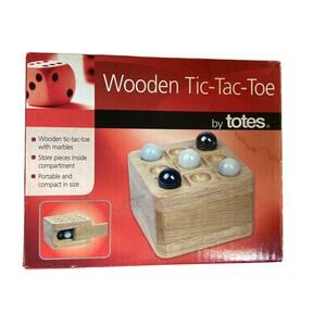 Wooden Tic Tac Toe by Totes Mini Size Travel Portable Compact 2008